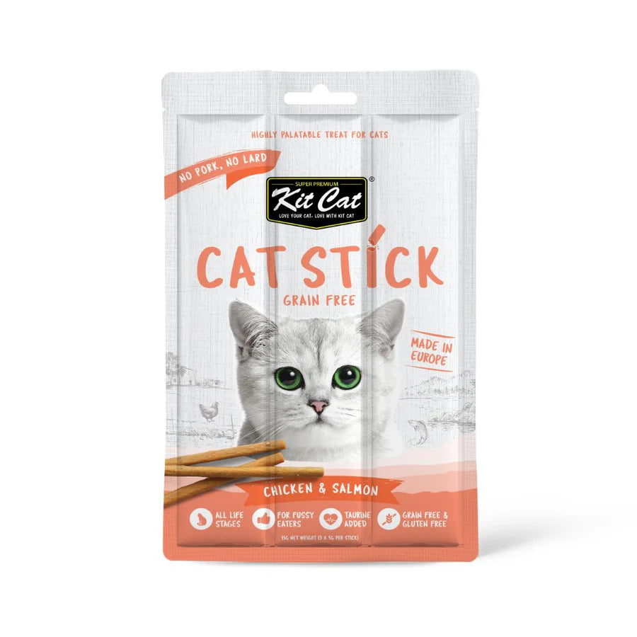 Kit Cat Stick Pollo con Salmón y Calabaza