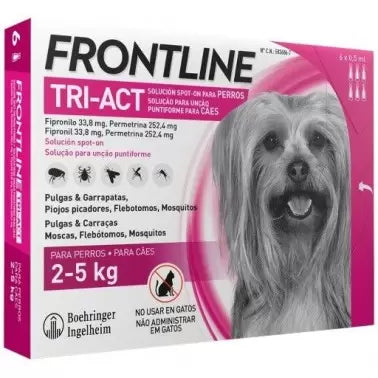 Antiparasitario Frontline Tri-Act 2-5kg - 6 pipetas