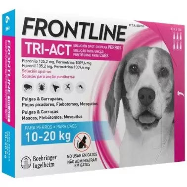 Antiparasitario Frontline Tri-Act 10-20kg - 6 pipetas